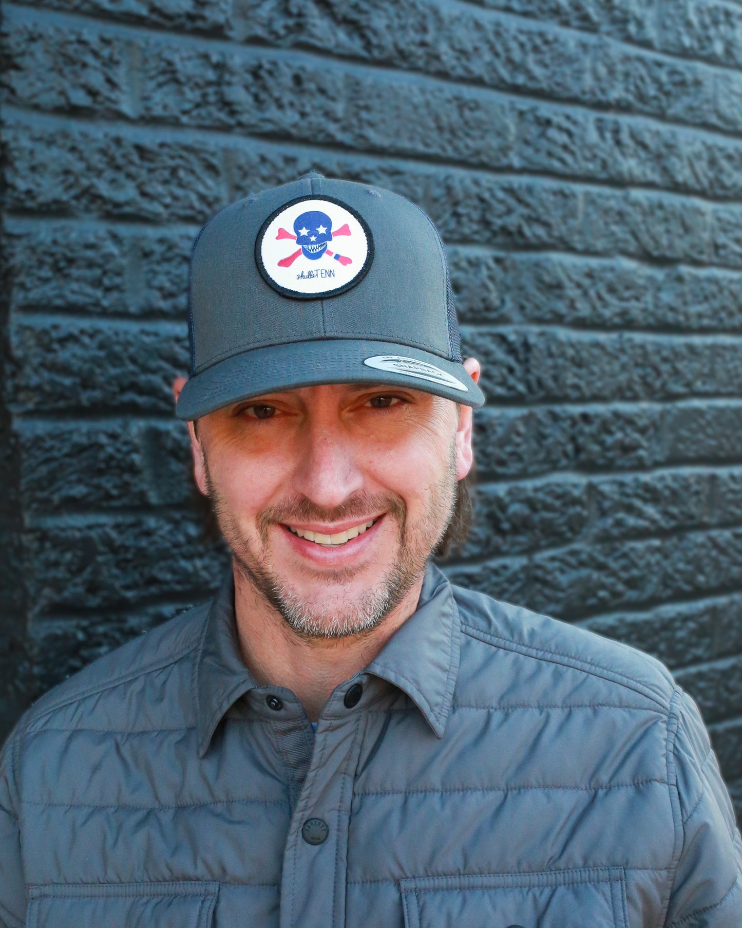 Patch Trucker - Charcoal/Navy