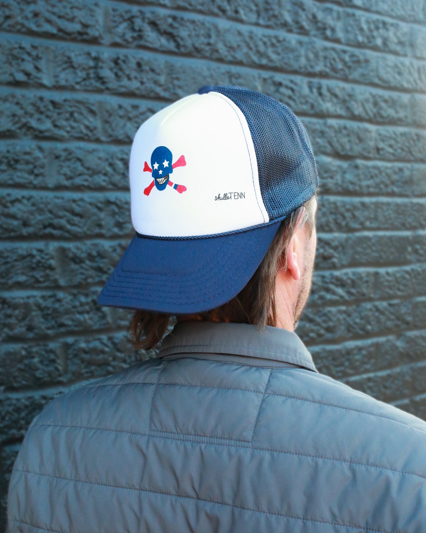 Retro Trucker - White/Navy