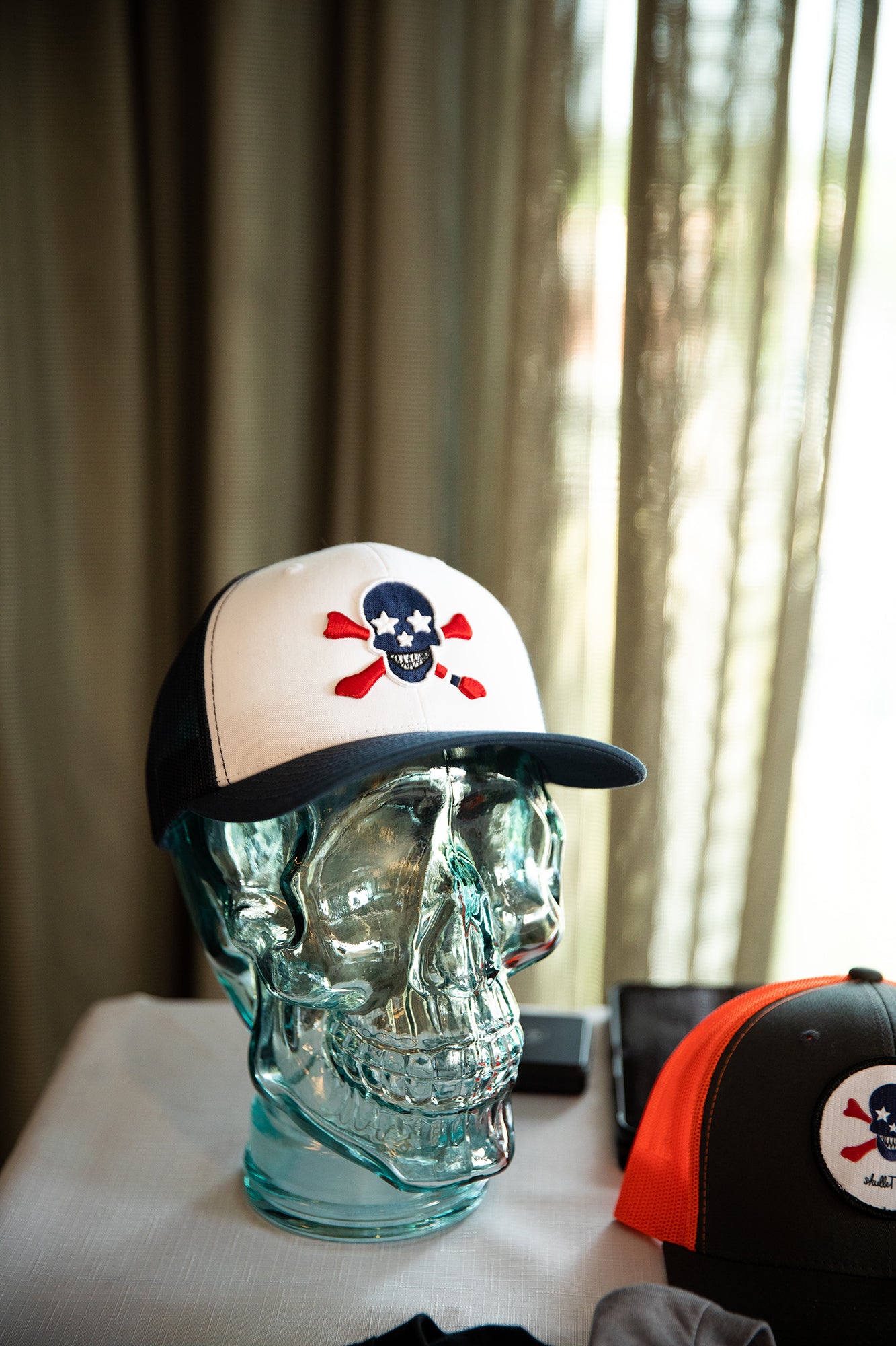 The Classic Trucker - White/Navy